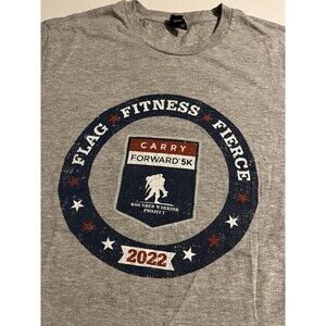 Wounded Warrior Project 2022 Carry Forward 5K T-Shirt LARGE Military USA Veteran